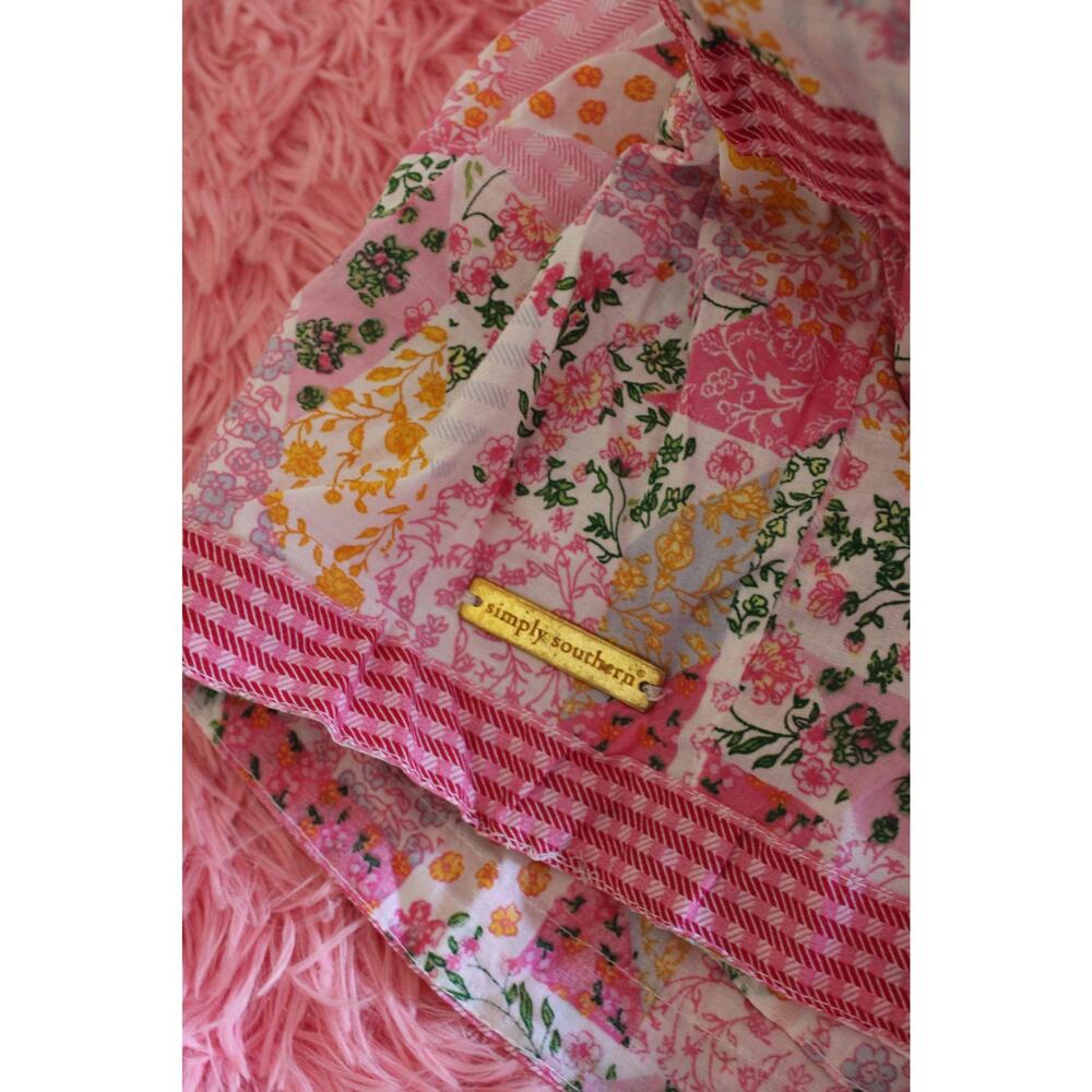 Simply Southern Collection Pink Floral Tiered Maxi Dress Size Large NWT - Picture 4 of 9